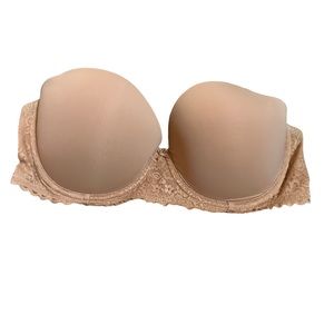 AERIE STRAPLESS BRA WOMANS SIZE 38C beige nude